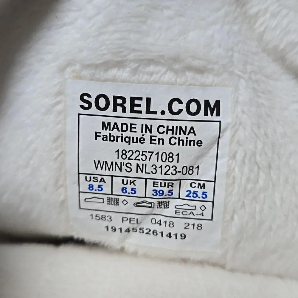 SOREL GRAY KINETIC WATERPROOF  COLD WEATHER PLATFORM BOOTS, SIZE 8.5 - NEW